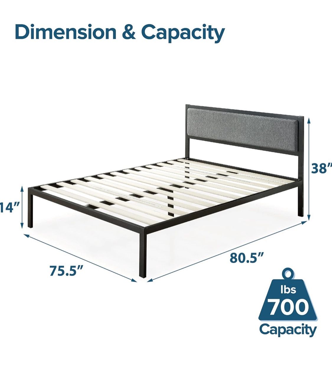 King Bed Frame With Headboard