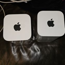 2 PIECES Apple A1521 AirPort Extreme 1000Mbps 3 Port Base Station Wireless Router 