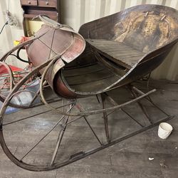 Antique sleigh/sled.