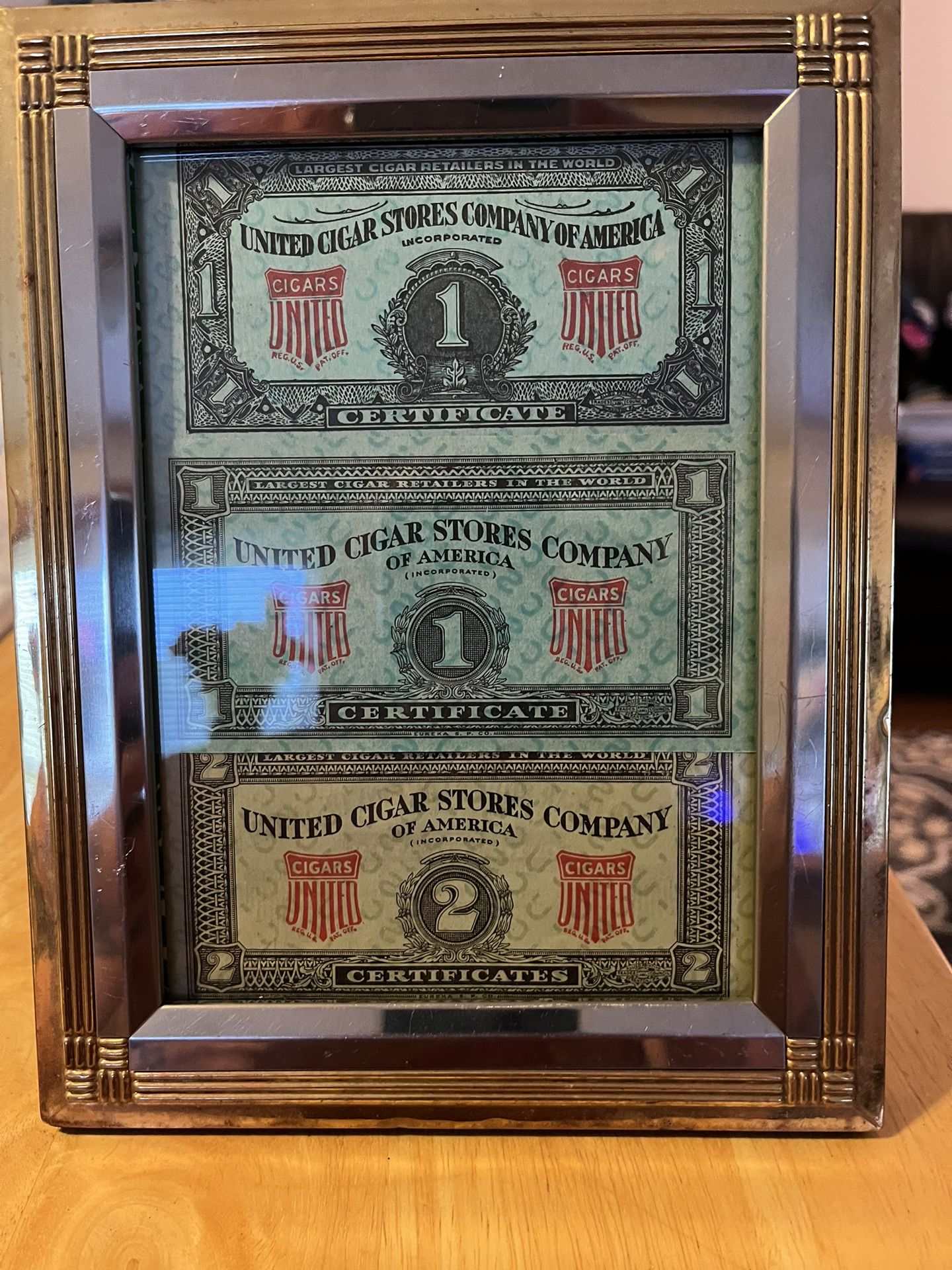 Made In 1904. Vintage United Cigar Stores Of America. Redeemable Money Cigar coupons. A must see, brand new condition. Reasonable offers excepted.