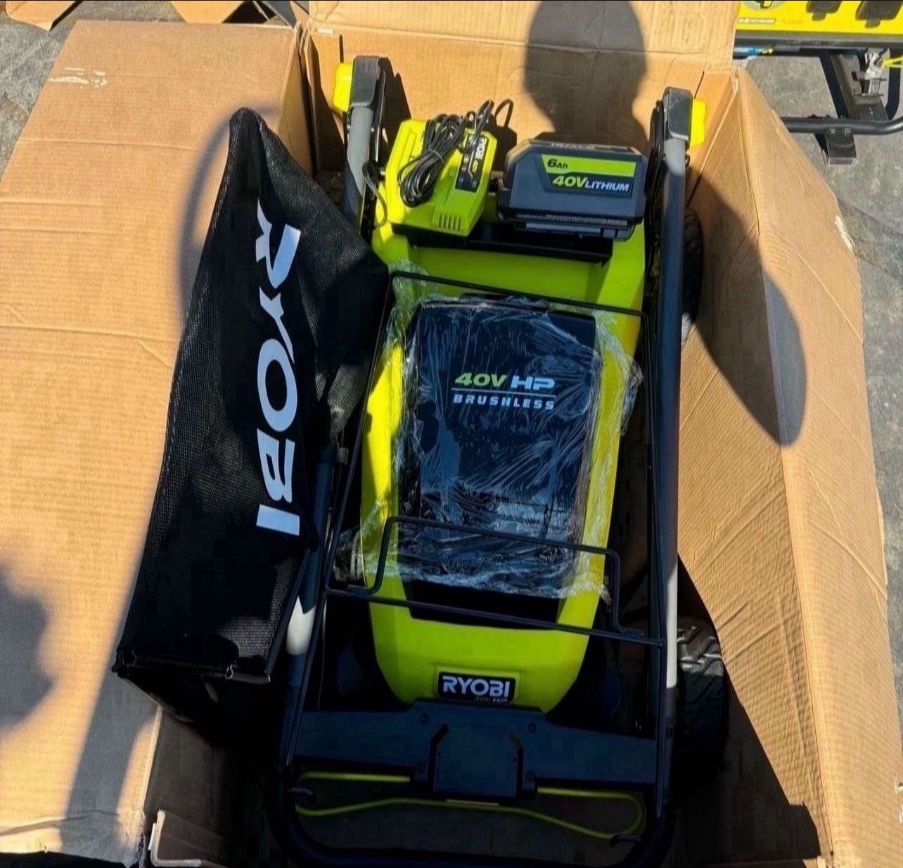 RYOBI 40V HP Brushless 20 in. Cordless Battery Walk Behind Push Mower with 6.0 Ah Battery and Charger