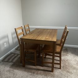 Ikea Jokkmokk Dining Table + Chairs