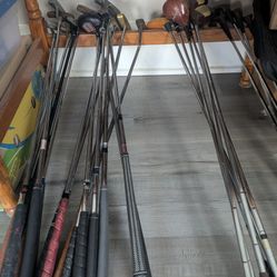 (NOT FREE) 21 Golf Clubs For Sale. Driver, Woods, Putters And Wedge 