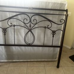 Queen Size Headboard, And Boxspring In Perfect Condition