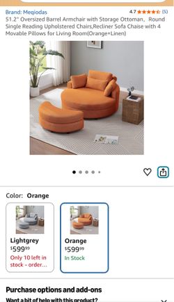 Oversize swivel accent chair