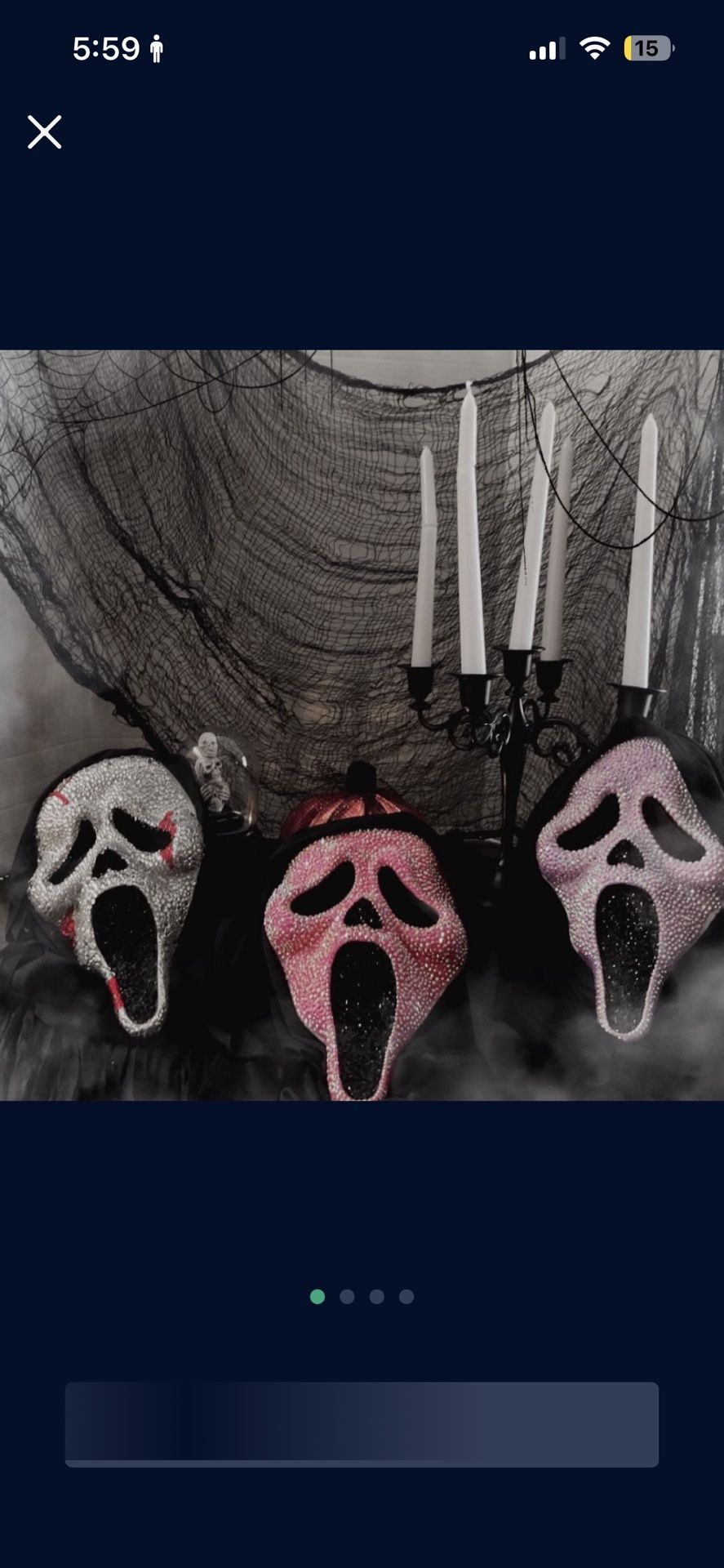 Bedazzled Ghostface Mask
