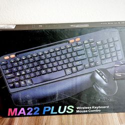 NEW! Wireless Keyboard Mouse Ergonomic Comfort