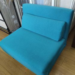 Teal Chair Bed Sleeper On Sale At Greenpoint Showroom Floor Model Sale 