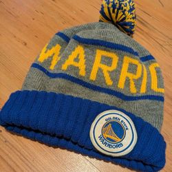 Golden State Warriors Grey Beanie Roll Up With Patch 