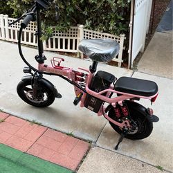 Electric Bike For Women, 700W Peak Motor 48V 20Ah Removable Battery, 35 Miles Range, 20MPH, 14" Tires & Dual Disc Brakes, 3-Step Folding With LCD Disp