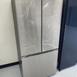 New 🔥 Fridge Stainless Steel French Door Bottom Freezer Ice Maker With Warranty 33”