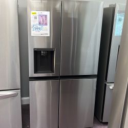 Refrigerator Side By Side Stainless Steel 36” In New Open Box 