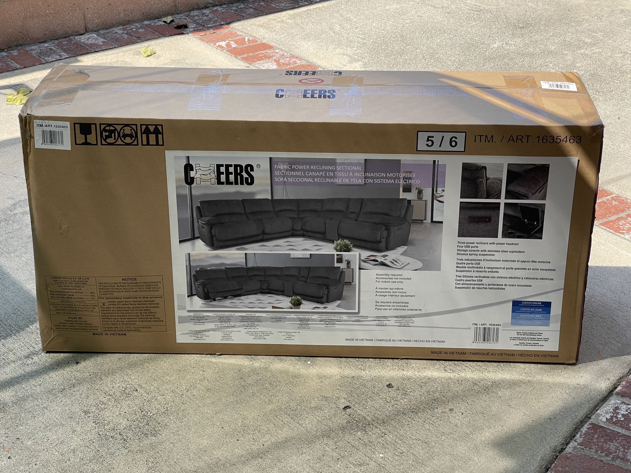Costco Sectional Armrest