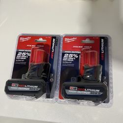 M12 12-volt Lithium-ion XC High Output 5 Ah Battery (2-pack)