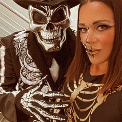 Halloween Skull Couples Costume