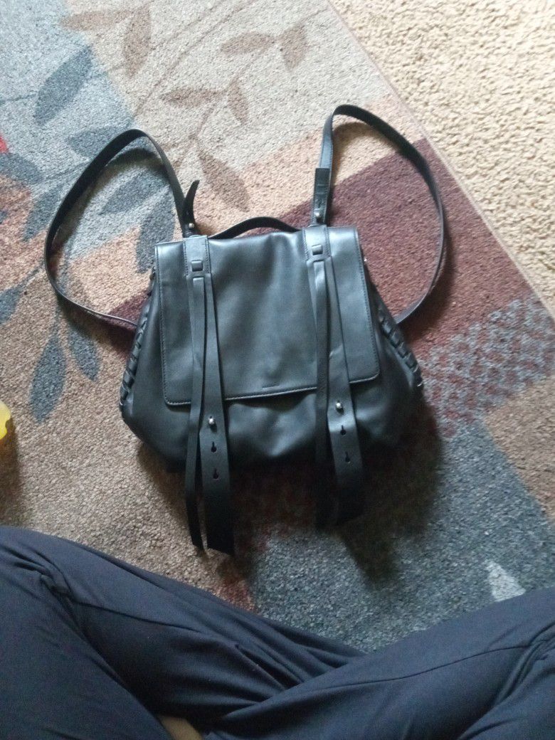 AllSaints Genuine Leather Backpack/Handbag