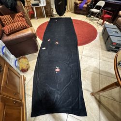 Repurposed Heavy Duty Black Velour Movie Screen Drapes( 2 )At 15.6” X 4”