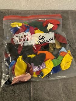 60 Assorted Color Latex Balloons
