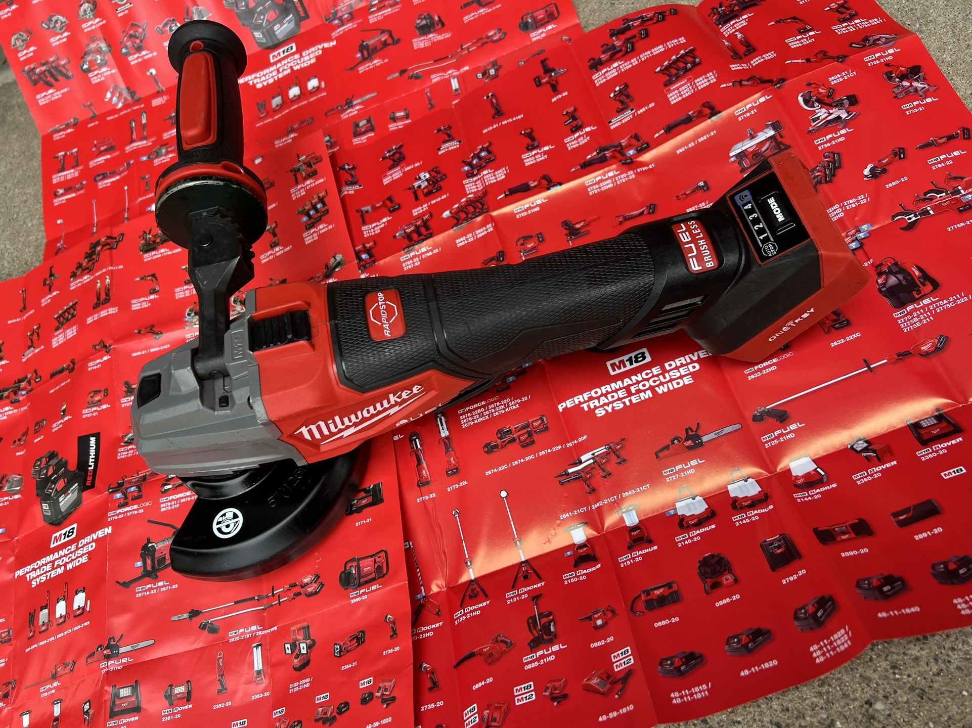 Milwaukee 2986-20 M18 FUEL 4-1/2" / 5" Dual-Trigger Braking Grinder $280