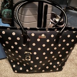 Kate Spade Black & Nude Polka Dot Tote