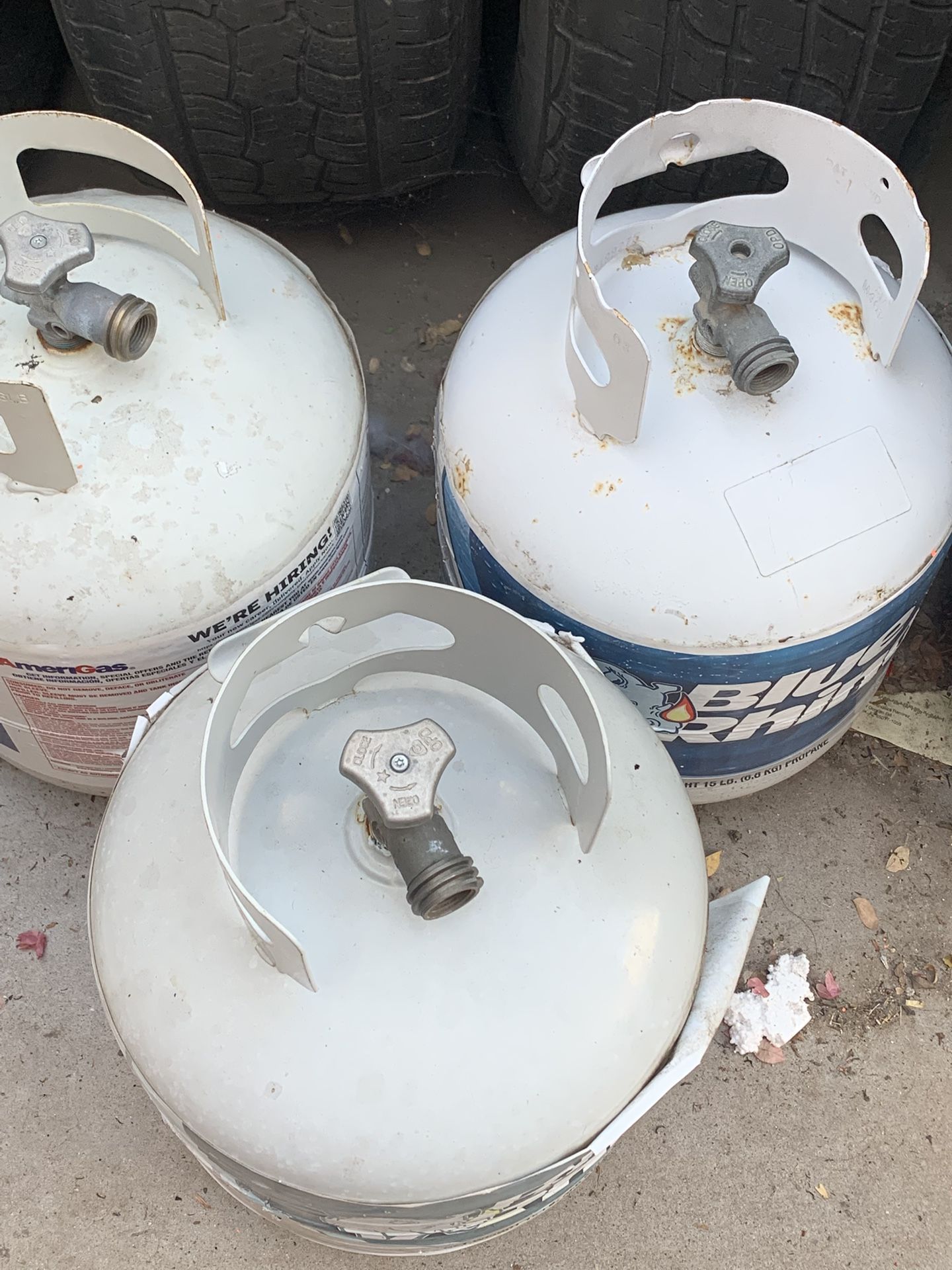 BlueRhino, AmeriGas, And Blank Propane Tanks