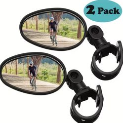2PC Bike Mirror 360 Degree Adjustable Rotatable Handlebar Mirror Wide Bycicle Accessories Cycling Rear View Mirror Accesorios