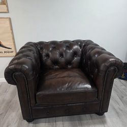 Brown Leather Armchair - Great Condition