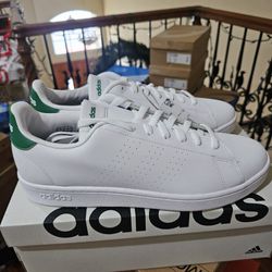Adidas Advantage Men's Shoes Size 12 White Green Brand New Condition 