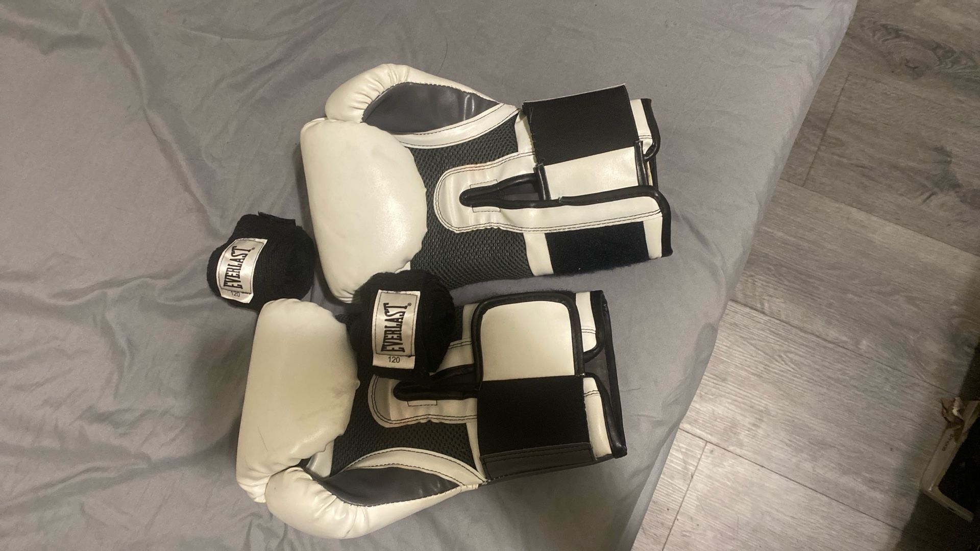 boxing gloves and hand wrap
