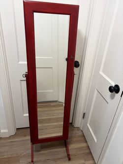 Jewelry Mirror Armoire/Freestanding -sturdy