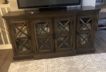 Solid Wood Console Stand TV