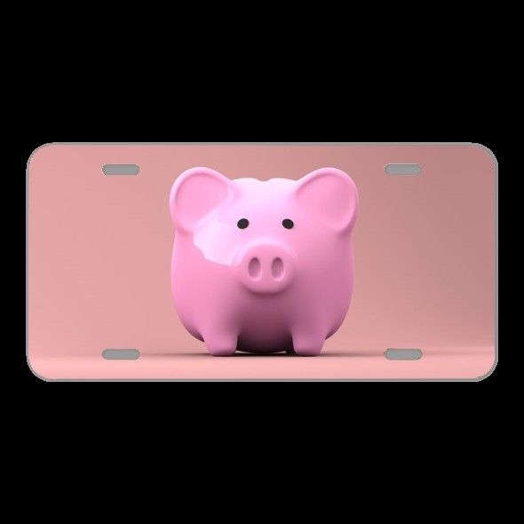License Plate Novelty Car Front Piggy Bank Money Finance Banking