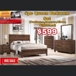 4pcs Queen Bedroom Set $599.99