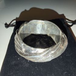 925 Silver Bangle Bracelet 2.8 Oz 