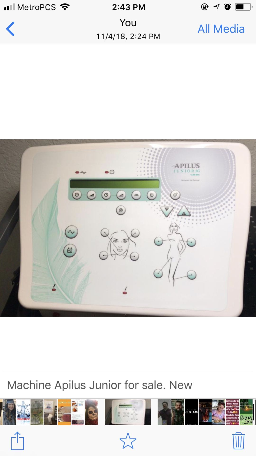 Electrology Machine Apilus for sale. New