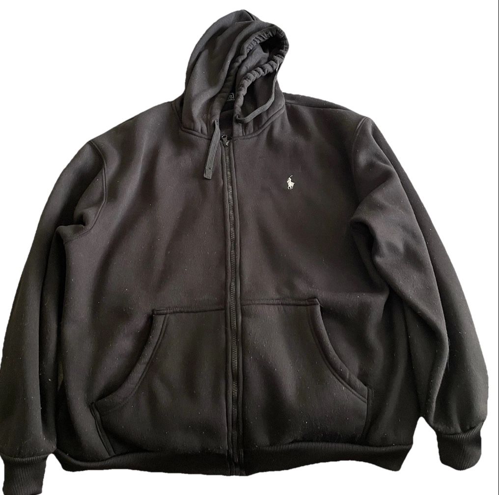 Polo Ralph Lauren Mens Black 2XL Zip Hoodie Sweatshirt and pants set