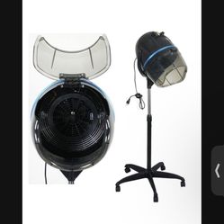 Professional Adjustable Hood Floor Stand Bonnet Hair Dryer, 1300 Watts, Black