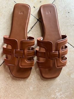 Brown Slide Sandals