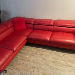 Genuine Italian Leather Couch