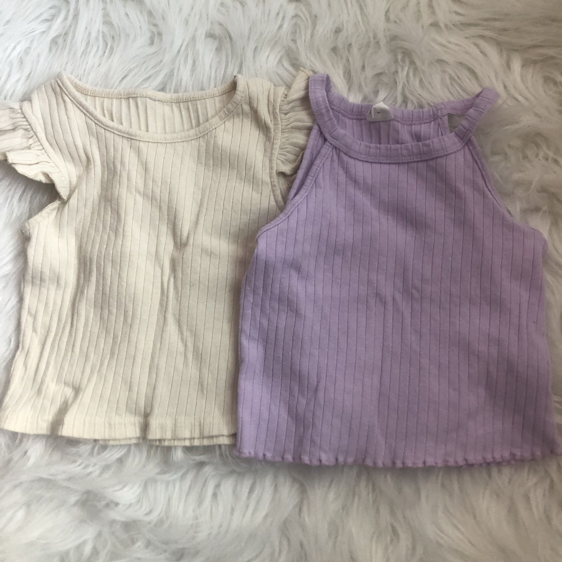 SHEIN 4Y/4T purple and beige adorable tops for little girls