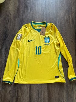 Neymar brazil nike world cup soccer jersey 2026 brand new long sleeve