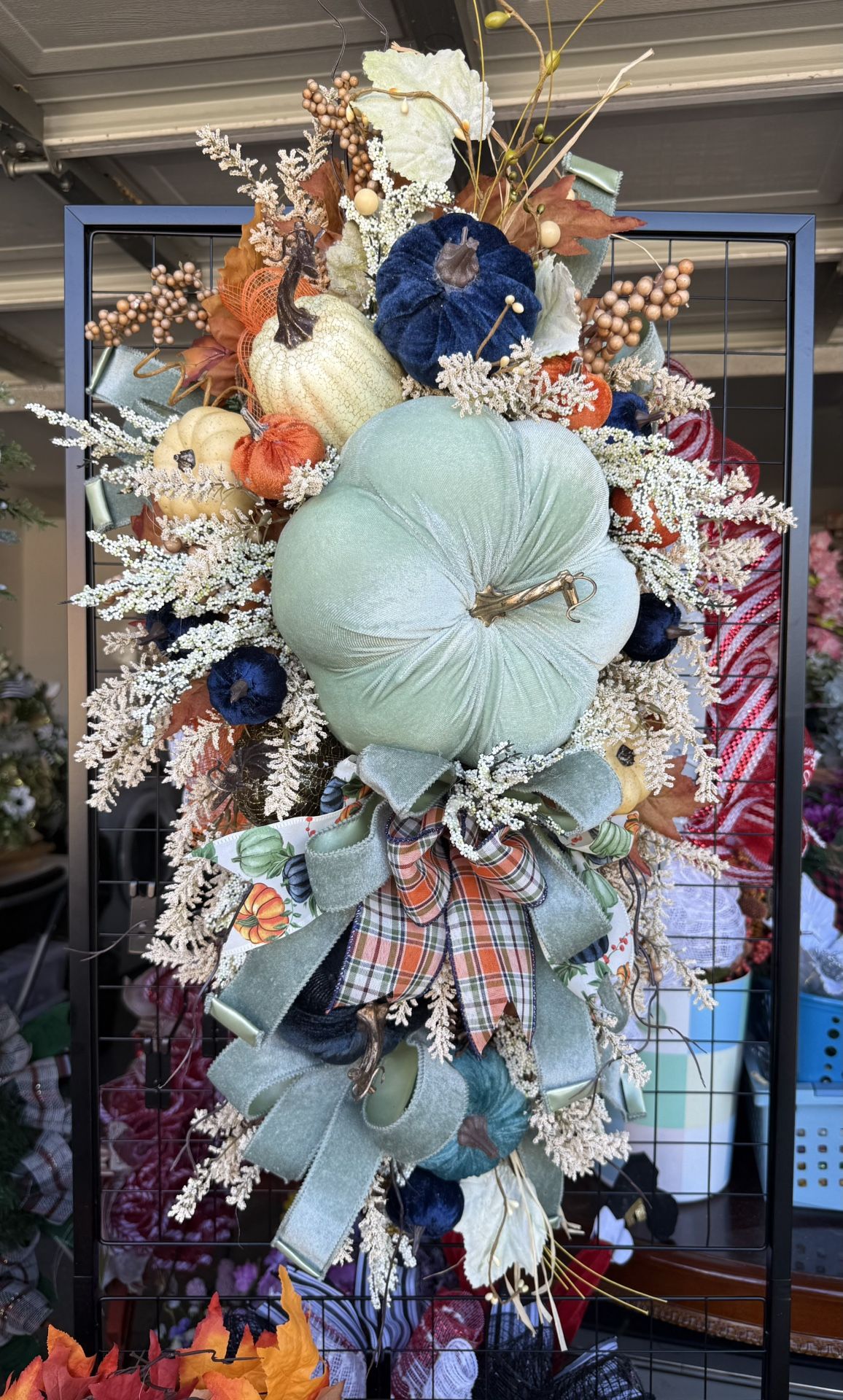 Minty Pumpkin Wreath