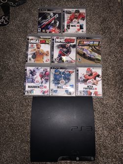 PS3 with 8 games including modern warfare 2 in the ps3