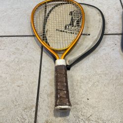 Gold Racketball Racket With Case