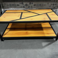 Brand new ODIKA Capri Geometric Wood Coffee Table, size in the picture 