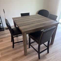 High table - Square, Solid Wood