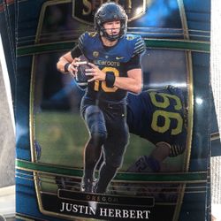 Justin Herbert 2022 Select Draft Picks Blue Ducks Card #38