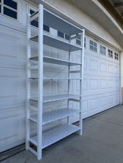 Bookcase Shelf Cabinet Dimensions: 35”(W)x12”(D)x70”(H) Good work In good condition Located in North Fontana
