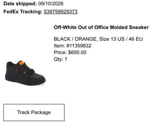 Off - White Molded Sneaker sz 13