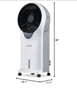 Newair Evaporative Air Cooler | AC Portable Air Conditioner Alternative with 470 CFM Airflow | Room Cooling Fan for Bedroom, Garage & Indoor Use | Whi
